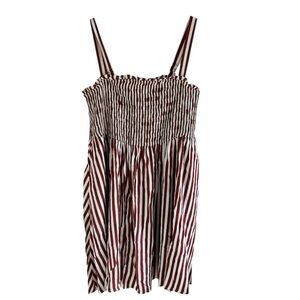 Torrid Striped Smocked Tube Top Strap Dress